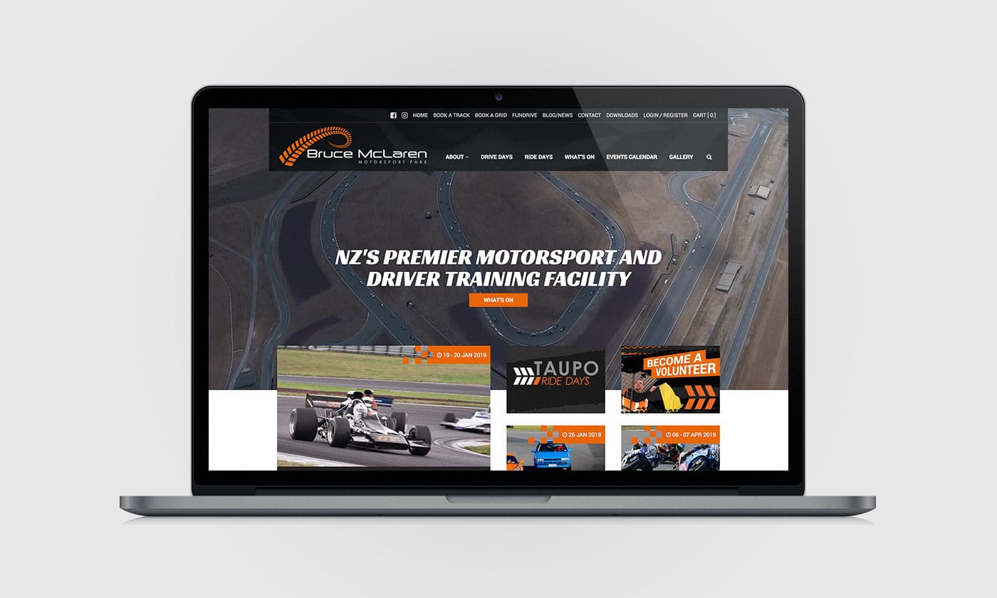 Bruce McLaren Motorsport Park, Web Design & Development, ninetyblack