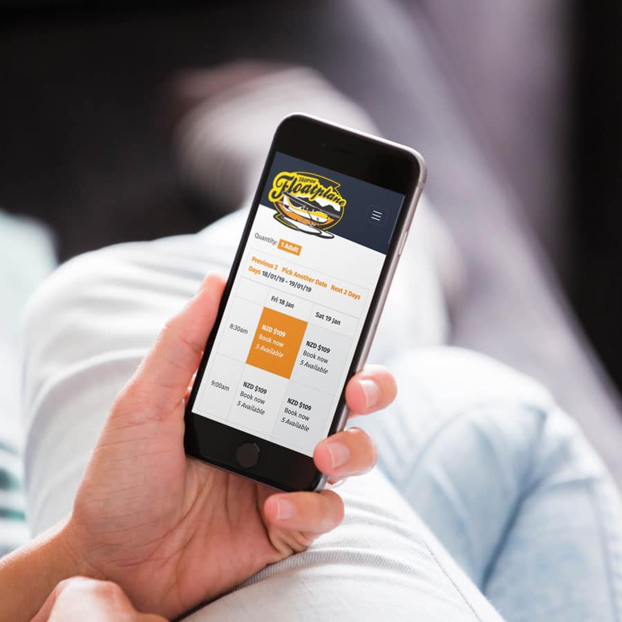 Taupo's Floatplane, Web Design, Development, Digital Marketing, ninetyblack