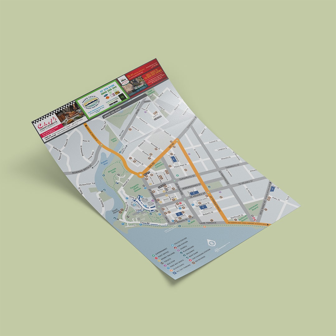 Taupō’s Town Centre Map