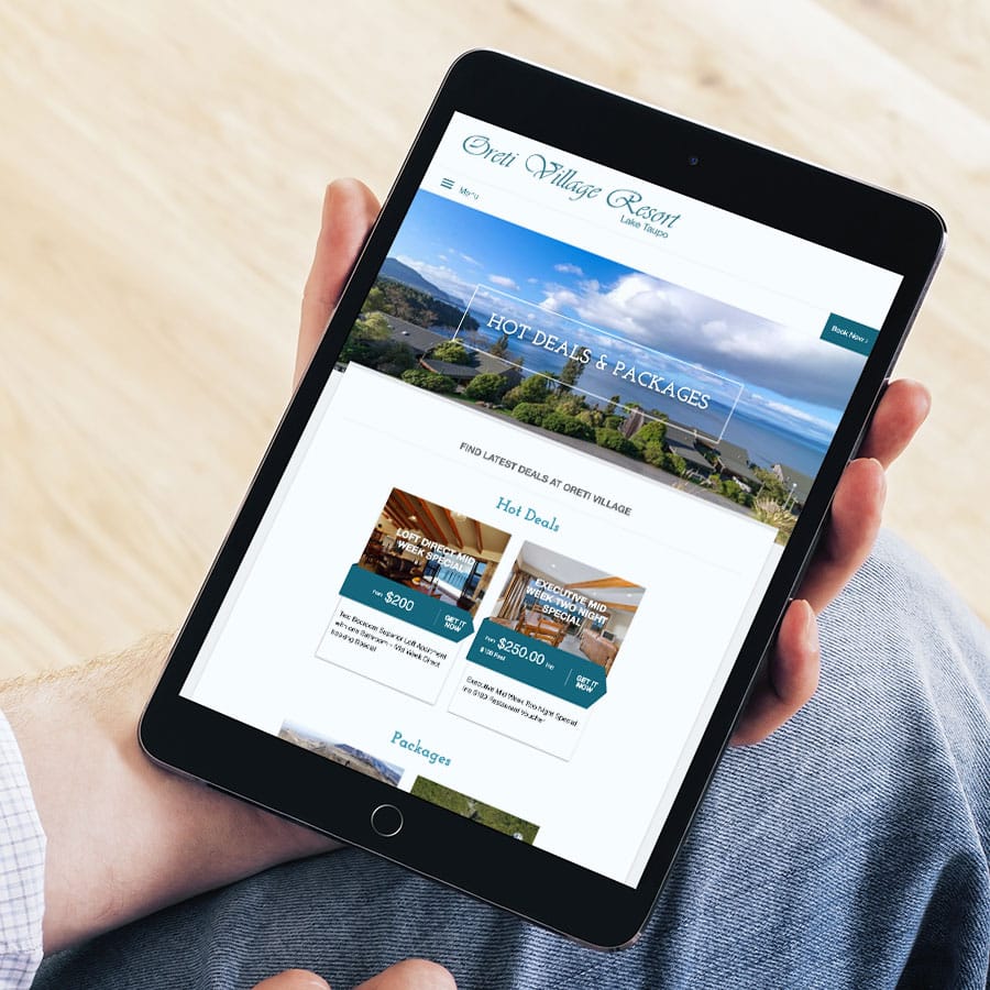 Oreti Village Resort, Web Design, Development, Digital Marketing, ninetyblack