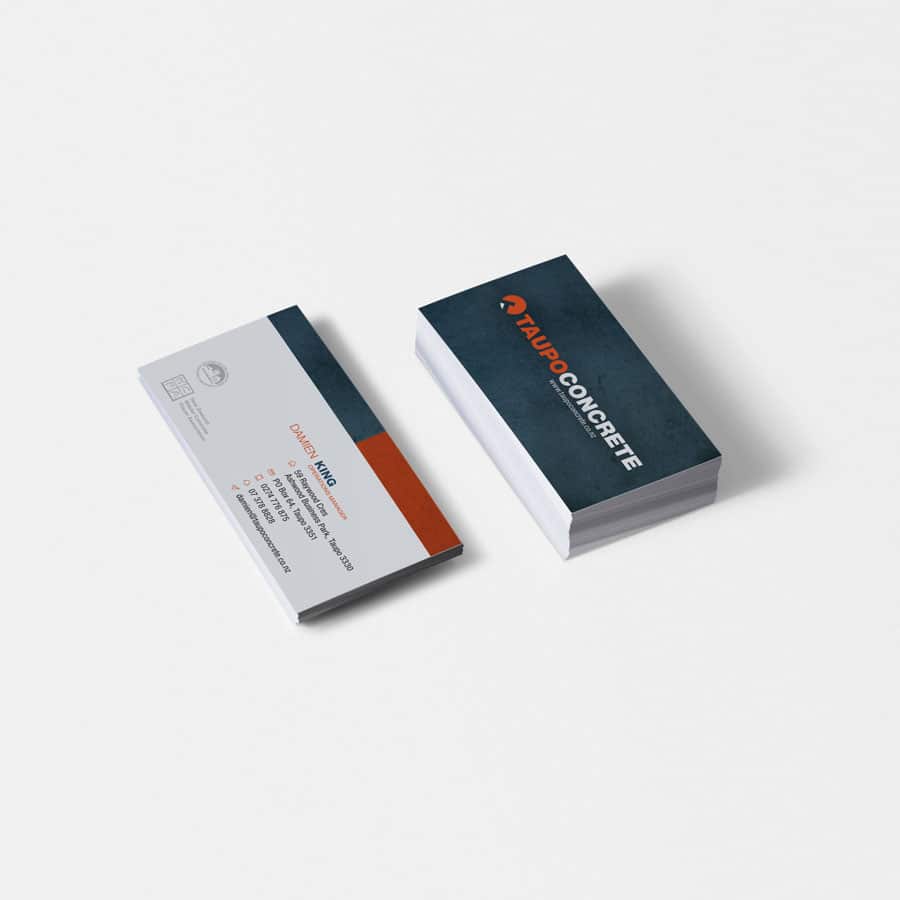 Taupo Concrete Business Card, Graphic Design, ninetyblack