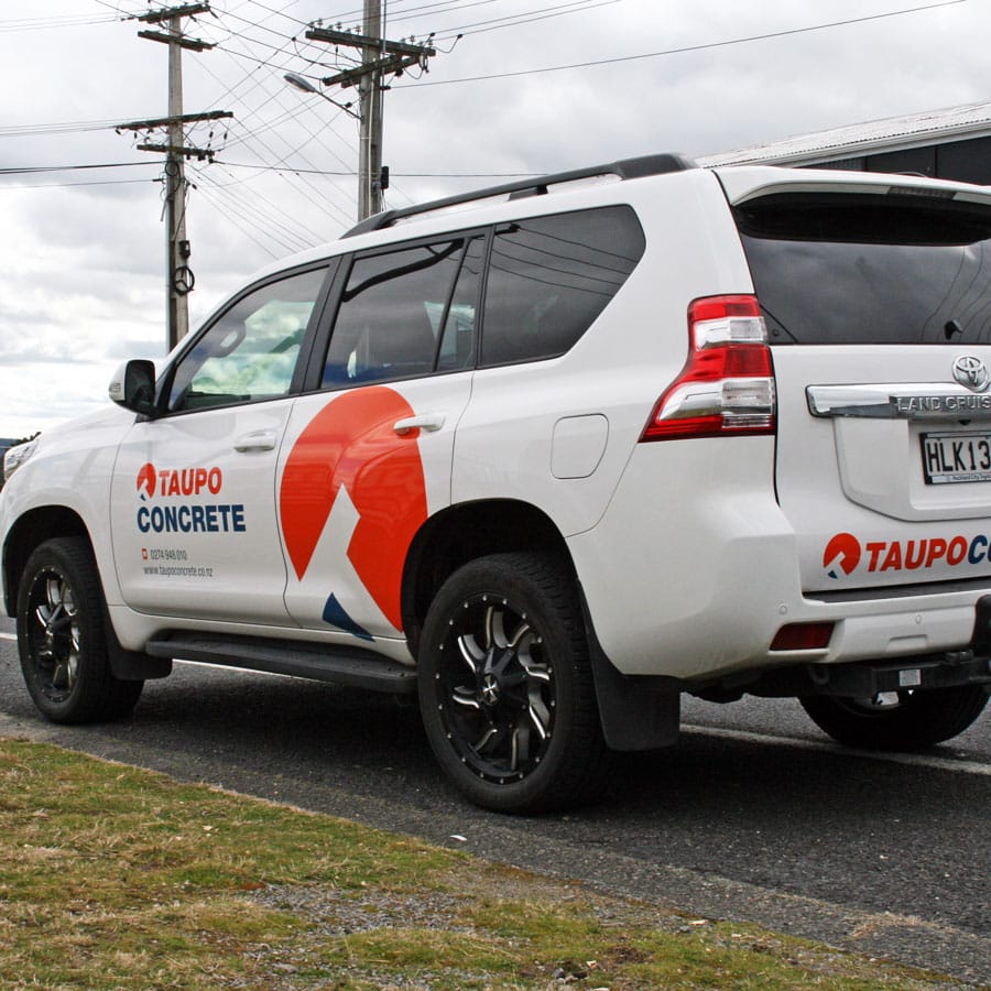 Taupo Concrete Car Branding, Graphic Design, ninetyblack