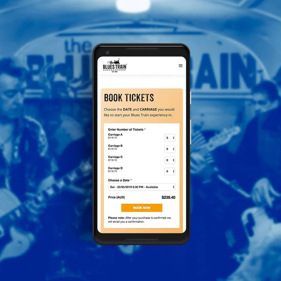 The Blues Train App, Website Applications, ninetyblack